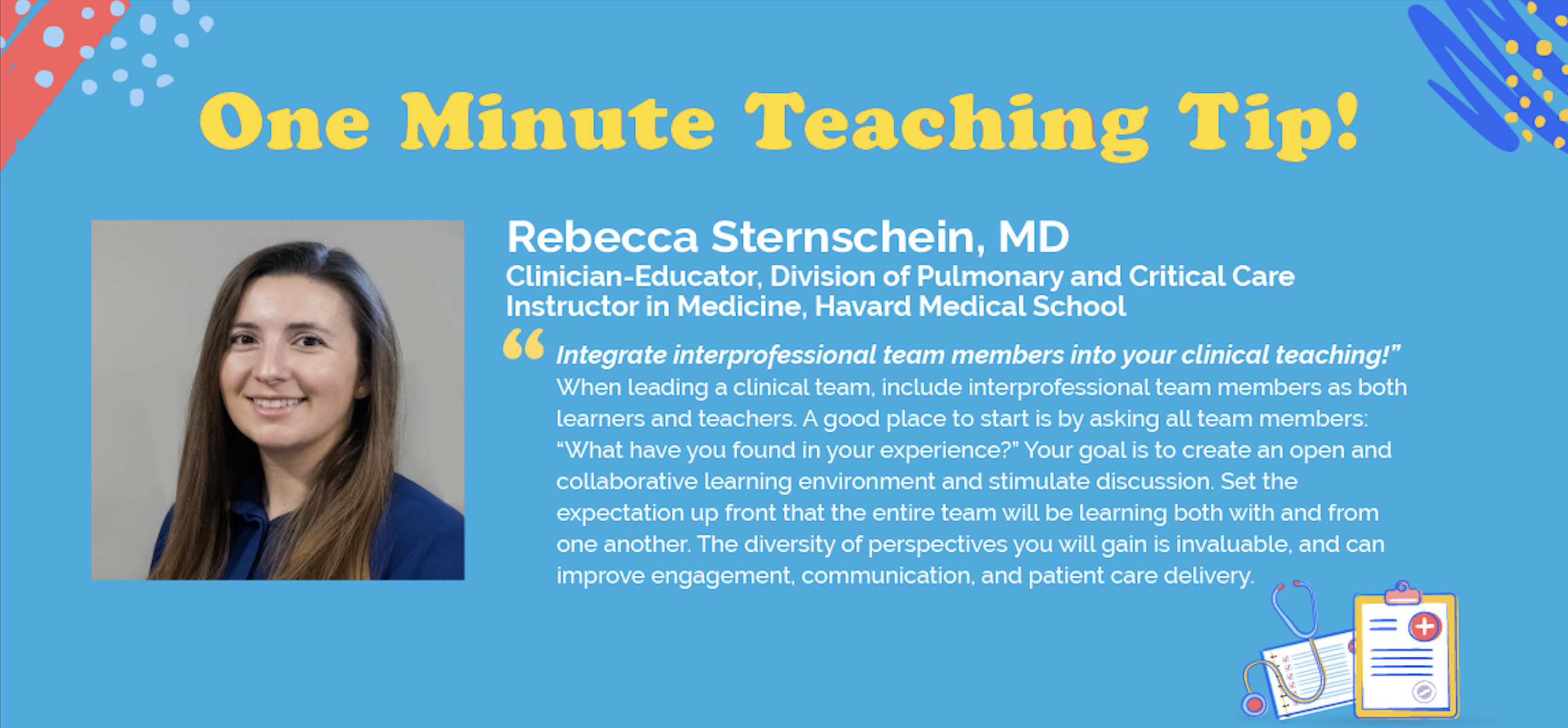 Rebecca Sternschein teach tip pic