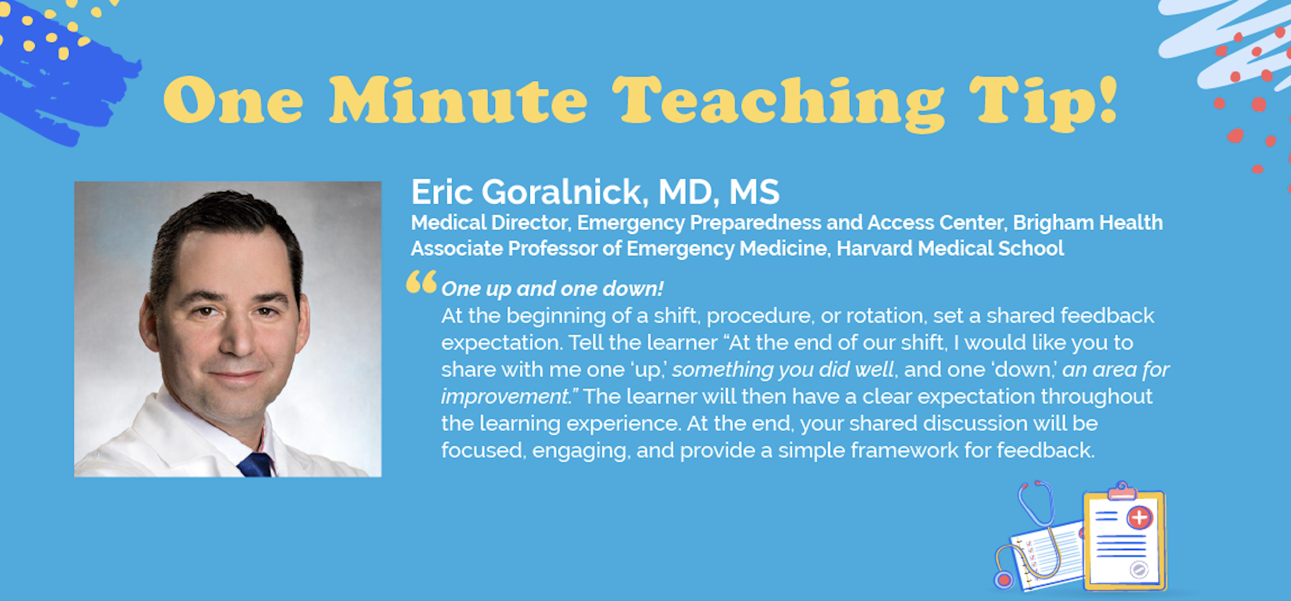 Eric Goralnick teach tip visual